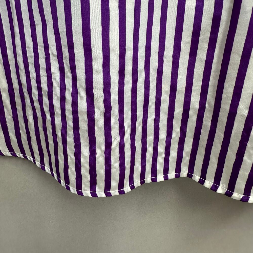 Vintage 90s Victoria's Secret Gold Label Striped satin Sleep Shirt size Small - Picture 4 of 13